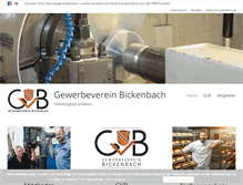 Tablet Screenshot of gewerbeverein-bickenbach.de